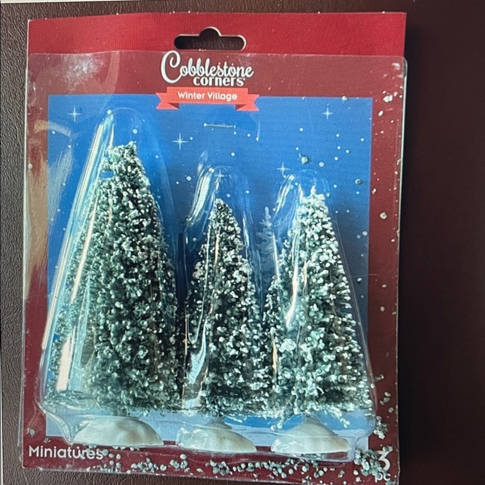 Cobblestone Corners Winter Village Trees